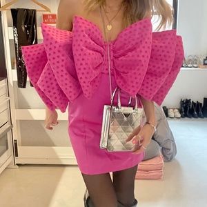 ROTATE Natalie Bow Strapless Mini Dress